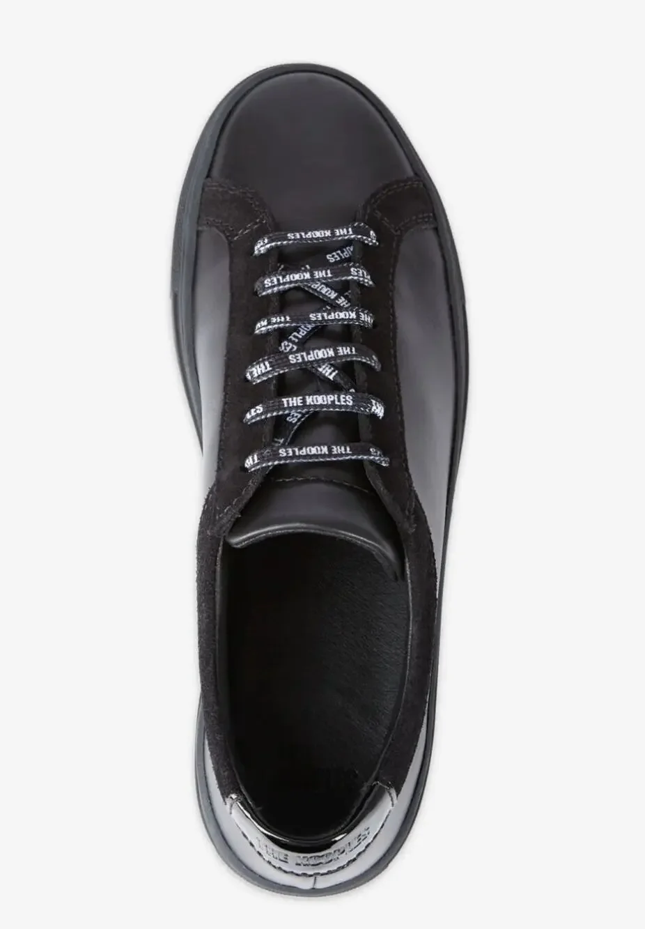 The Kooples Men's Leather Sneaker w/ Vinyl Black Size 7/7.5 US 40 EU NIB Low Top